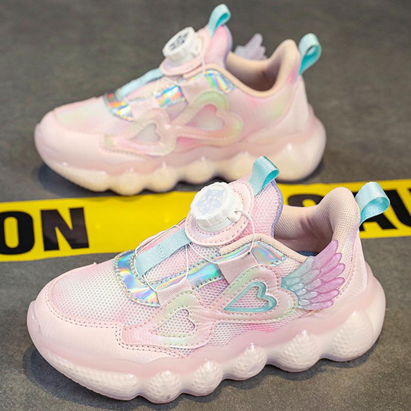 Hot Selling Young Sneakers Fashion Rotating Buckle Outdoor Walking Shoes Winter Warm Thick Soled Anti-friction Kids Casual Shoes
