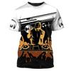 Rock DJ T-skjorte Herre Nattklubb Bar Fest Kortermet Mote Trend Unisex Kjole O-hals T-skjorte 3D Musikkinstrument Trykk
