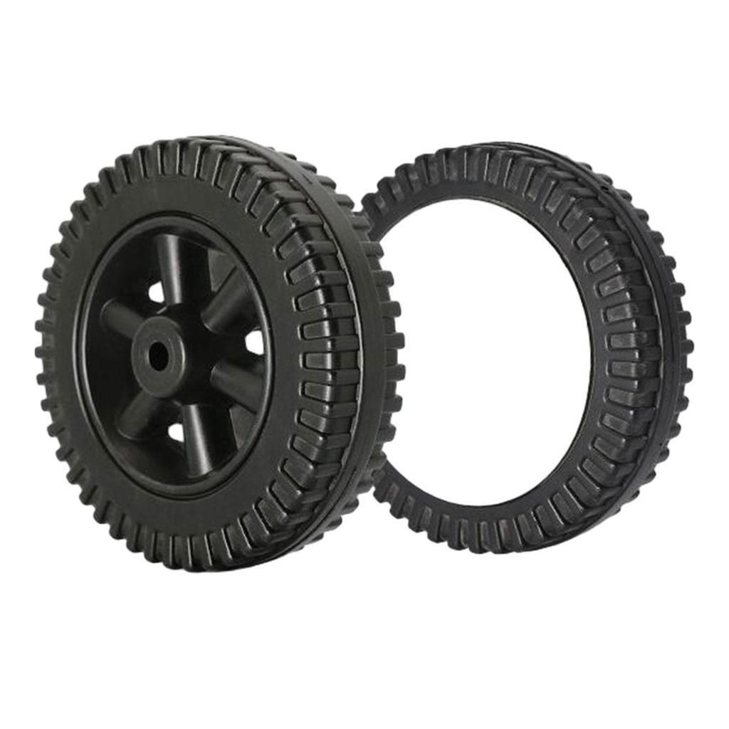 2Pcs BBQ Grill Wheel with Cover Dustproof Easy to Install Replacement 6 inch Universal Wheel for Garden Most Grills Accessories