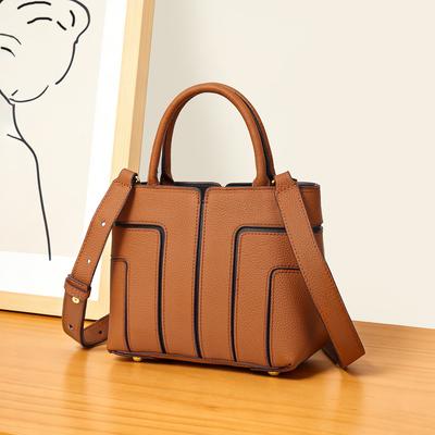 Echtes Leder, Eine Nische, Einfach, Großes Fassungsvermögen, Modische Unterarm-Einschultertasche für Damen