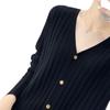 2025 Autumn/Winter Women's 100% Wool V-Neck Ribbed Cardigan Sweater, Versatile Loose Cashmere Coat