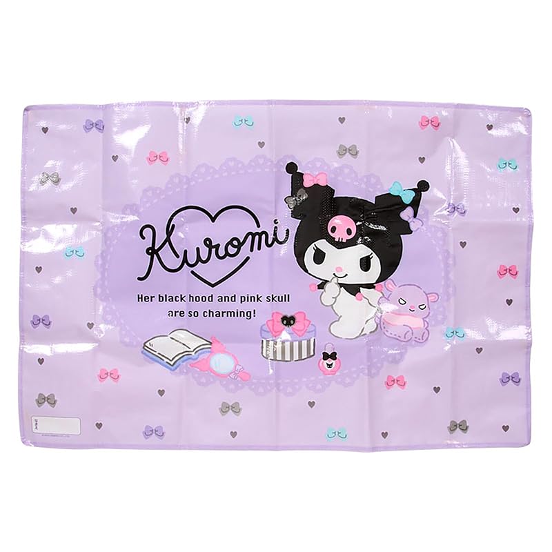Sanrio Kuromi Picnic Blanket, PP, Single Size, with Storage Bag and Name Space, Perfect for Picnics and Field Trips (604275)