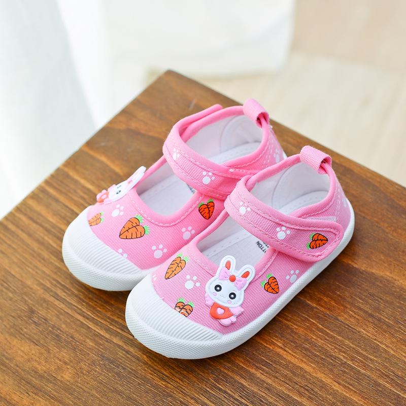 

Туфли принцессы Nanlu Velcro Canvas Cartoon Square Mouth для девочек B813 Size 22/13.2cm