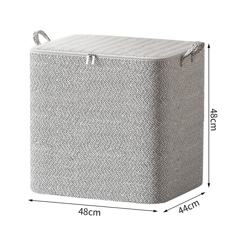 

Нетканий мішок для зберігання на блискавці Портативні контейнери для зберігання одягу Складна шафа Органайзер Контейнери Гардероб Сортування Ящик для зберігання