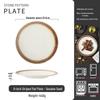 Japanese Ceramic Retro Dining Plate for Pasta, Steak, and Desserts