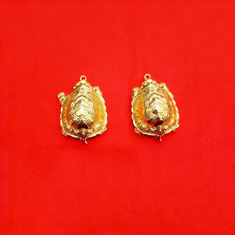 Pengagörande Gyllene Sköldpadda Nyckelring Legeringshänge Kreativ Personlighet Bilnyckelring Ring