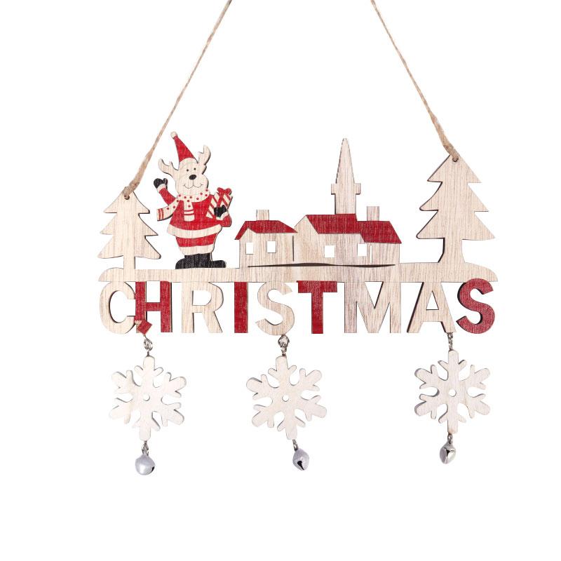 Wooden Christmas Hanging Letter Sign Pendants Gnome Santa Claus Merry Christmas Decoration for Home 2025 New Year Party Gifts