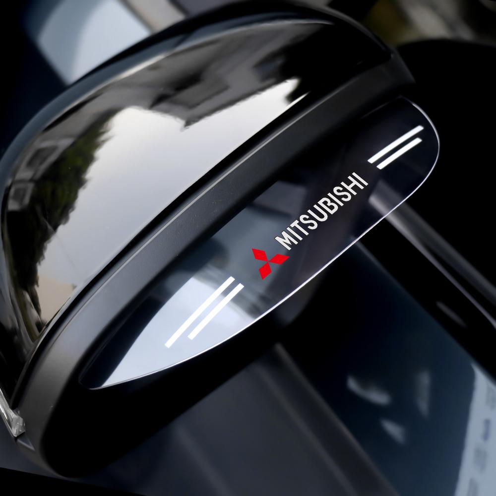 2Pcs Rearview Mirror Rain Eyebrow Sun Visor Sticker Decoration For Mitsubishi Lancer 10 9 EX Outlander 3 ASX L200 Competition