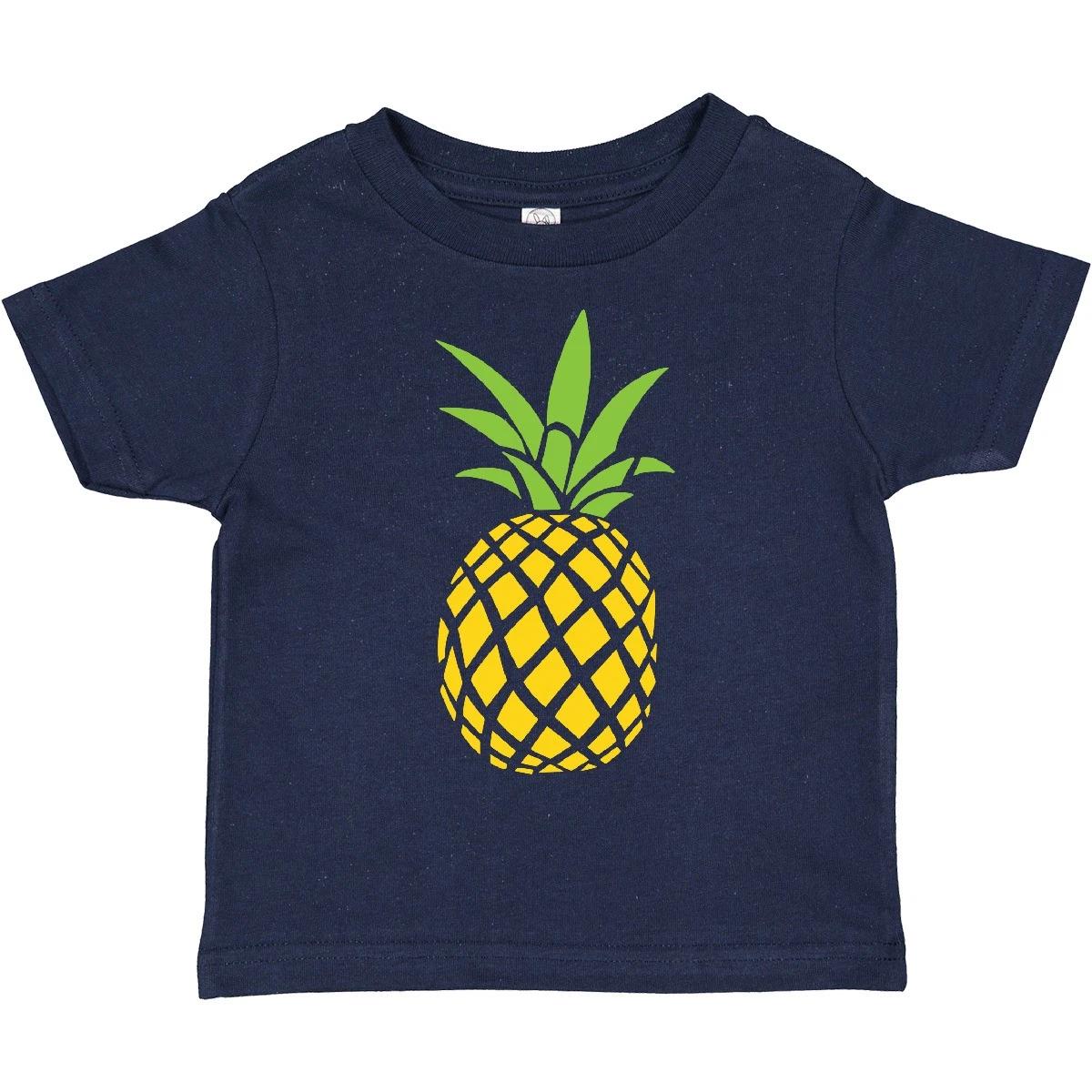 Inktastic Summer Pineapple Toddler T-Shirt Fruit Simple Yellow Green Sunshine I 100