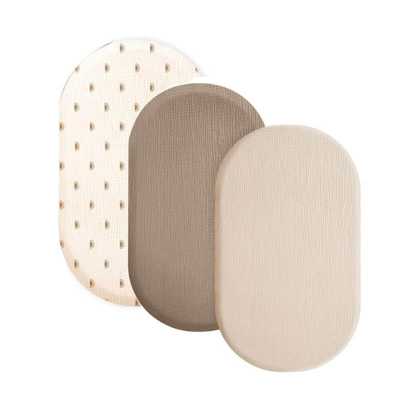 Dziecięce prześcieradła do kosza z gumką, prześcieradła do wózka, prześcieradło z gumką do łóżeczka dziecięcego, dwuwarstwowy zestaw pościeli do łóżeczka dla niemowląt