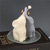 2 Pcs Couple Long-nosed Elephant Silicone Candle Mold Animal Plaster Crystal Epoxy Resin Decorative Ornaments Tools
