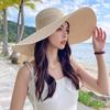 Women's Summer Sun Protection Straw Hat Extra Large Brim Sunshade Hat Beach Seaside Vacation Sun Hat Foldable Hat