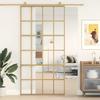 Vidaxl Sliding Door, Gold, 102.5X205 Cm, Transparent ESG Glass