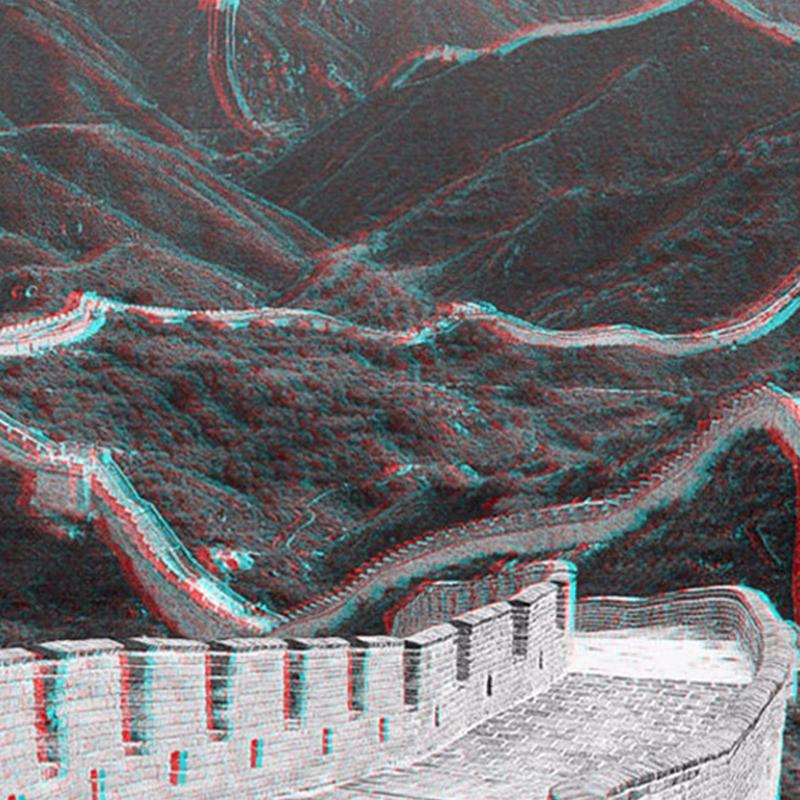 Kırmızı Mavi Yeşil 3D Gözlük Siyah Çerçeve Boyutsal Anaglif Film TV İçin