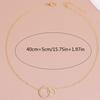 Luxury Necklaces for Women Fashion Thin Chain Minimalist Dainty Zircon Double Circle Pendant Necklace Jewelry Gifts