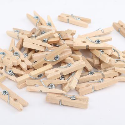 Heiß! 50/100/200 Stück Mini Holzklammern Handgefertigtes Handwerk Dekorative Fotoklammern Wäscheklammer Basteldekoration Heim Büro Klammern 2,5 cm