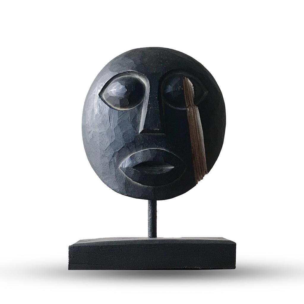 Tribal Decorative Mask Black 27x20cm Timor