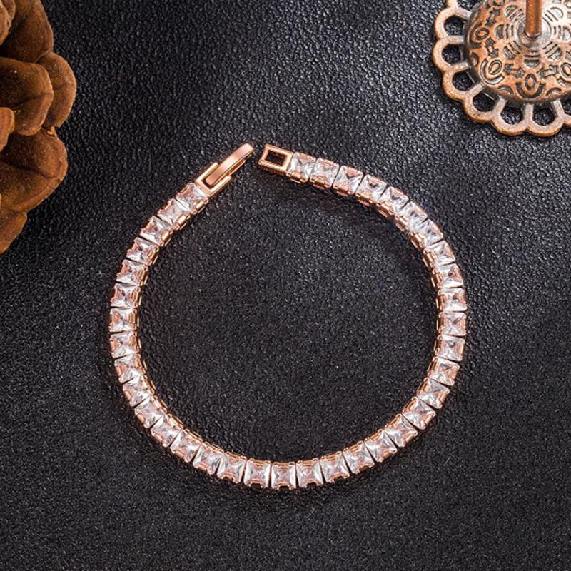 Solid Pure Silver 15/16/17/18/19/20/21 Cm Tennis Bracelet Pave 3 Mm Round Black Jet Zircon Elegant Real 925 Jewelry for Women