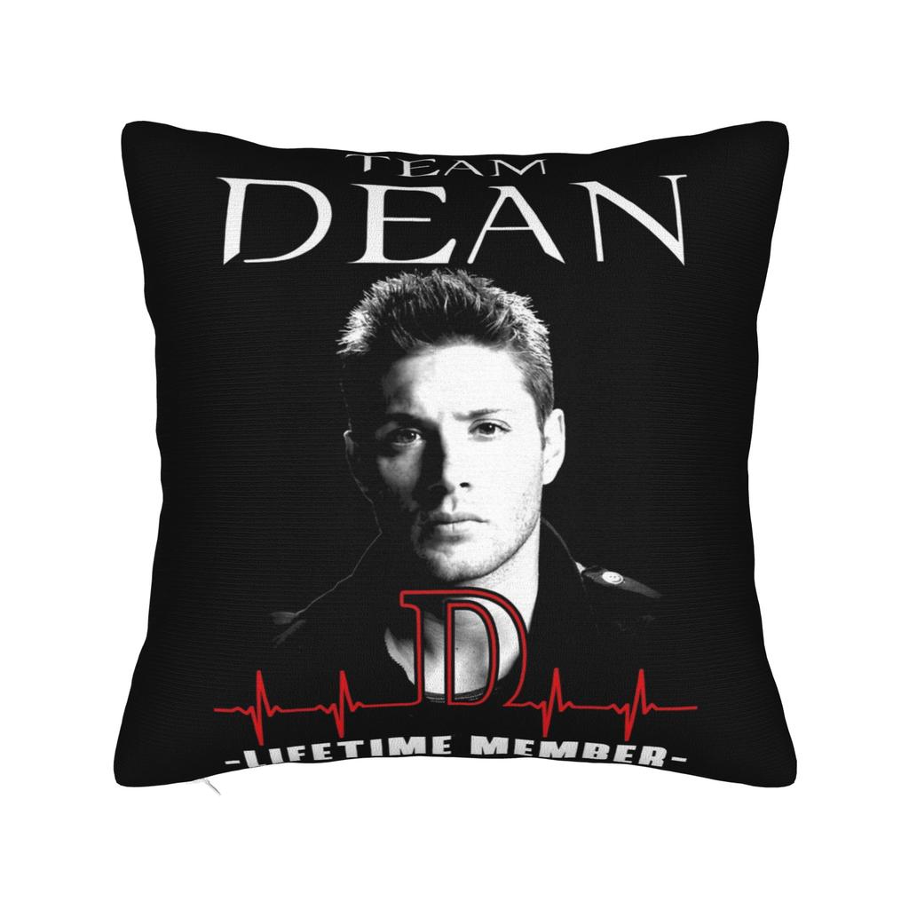 Supernatural Dean Kuddfodral Tryck Polyester Kuddfodral Dekorationer Kuddfodral Hem Fyrkantig 18"