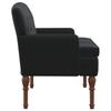Two Seater with Button Tufting Black 111 x 65 x 79 cm Velvet