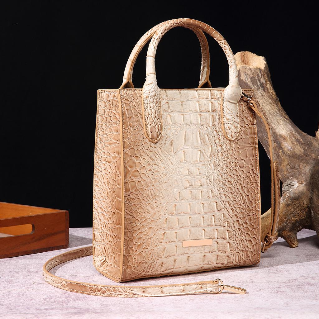 New Fashionable Alligator pattern Shoulder Bag High quality Retro Handbag All match Women's Multifunctional Small Square Bag
