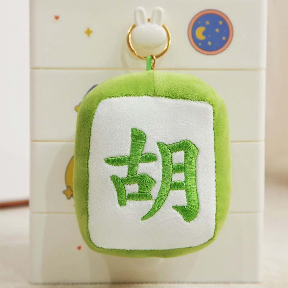 

Good Luck Mahjong Plush Keyring Chinese Character Backpack Pendant Kids Couple Hu 12cm