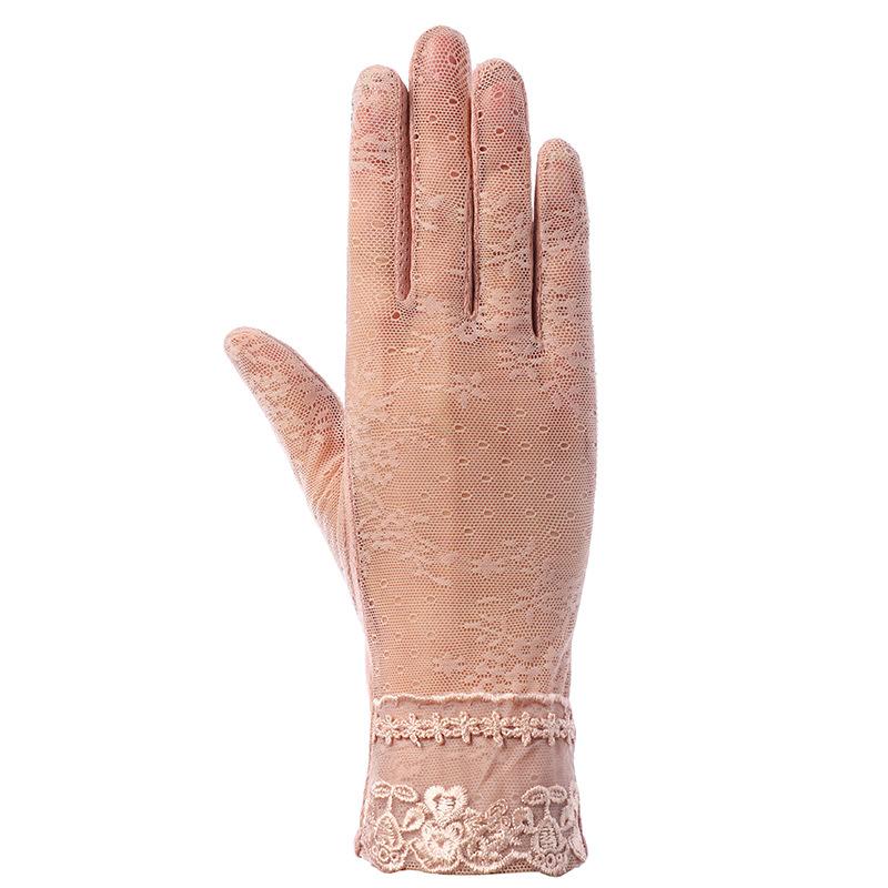 Spring and Summer Sun Protection Gloves Lace Lace Touch Screen Gloves Women's Driving Easy Breathable Outdoor Sunshade Cycling Gloves
