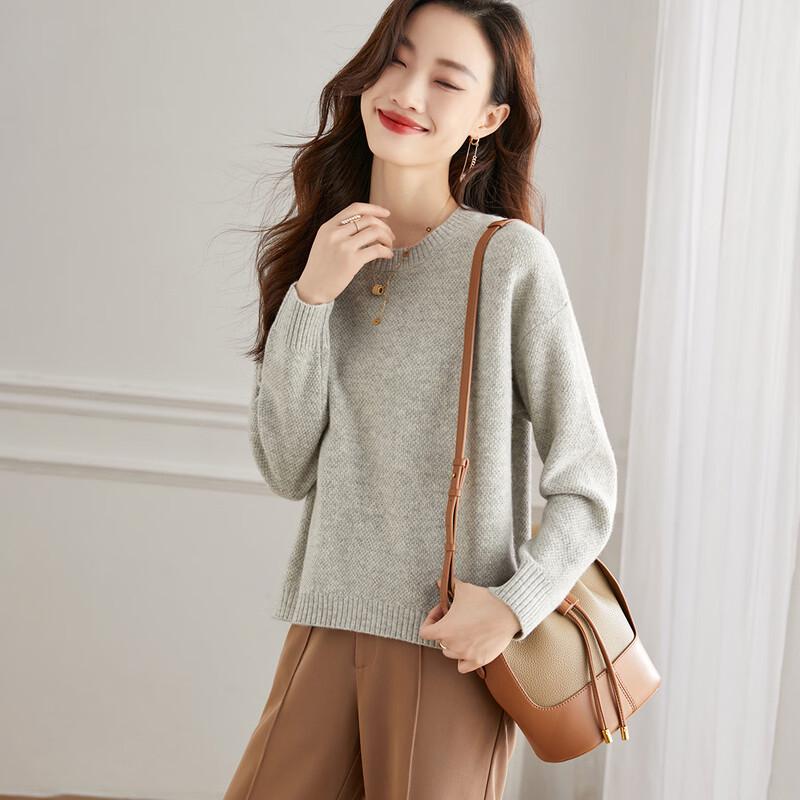 Srcr Women's 100% Wool Long-Sleeve Sweater