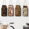 4Pcs Rope Hanging Coffee Hanging Sign Wood Cafe Decor Sign  Kitchen Cafe Home Decor Ornaments