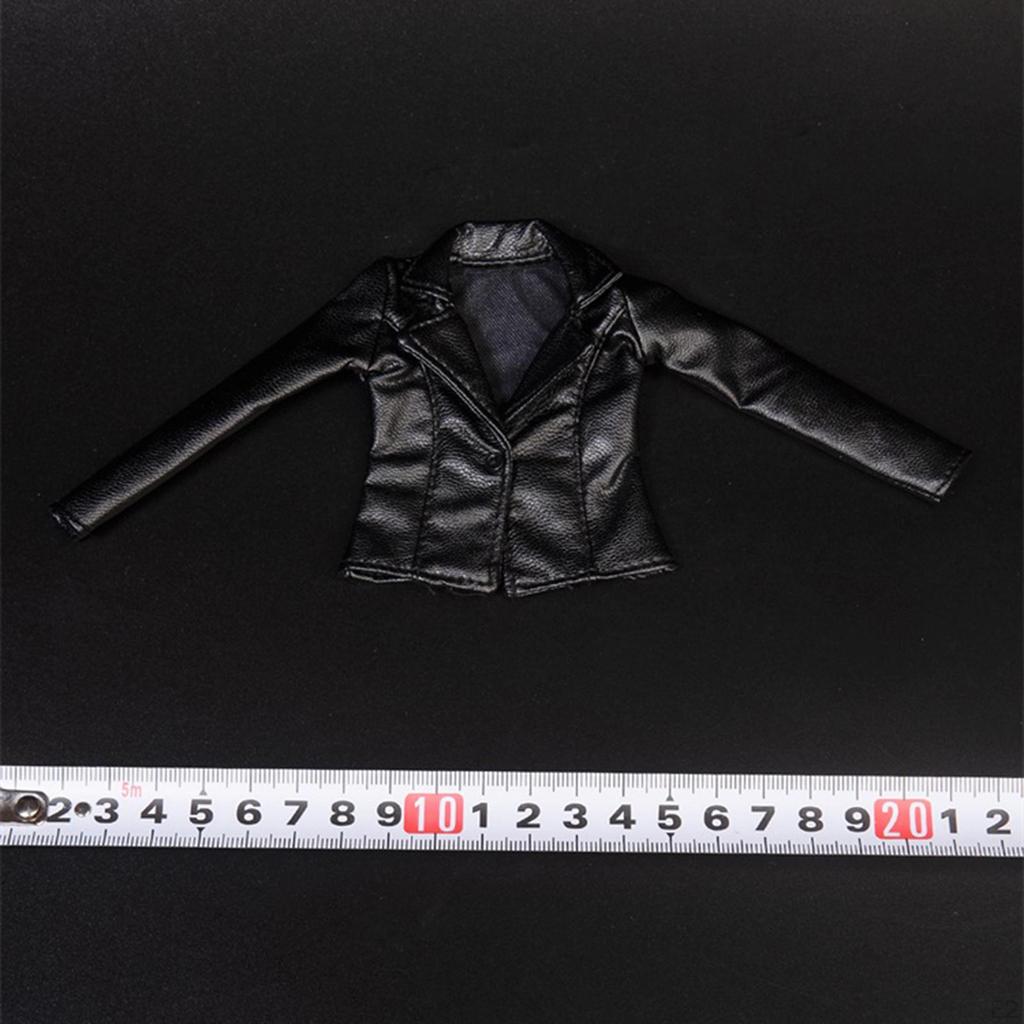 Ropa para Muñeca de Figura Femenina 1/6, Pantalones Cortos de Cuero Hechos a Mano Abrigo para Figura de Acción de 12" PH, HT