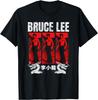 Bruce Lee Rote Foto-Blöcke Vintage Kampfsport T-Shirt