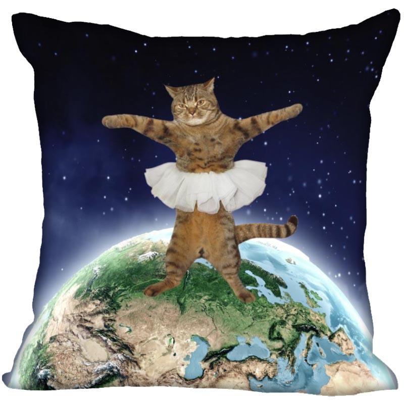 Bedroom Home Office Decor Pillowcase Square  Funny Cat Animal