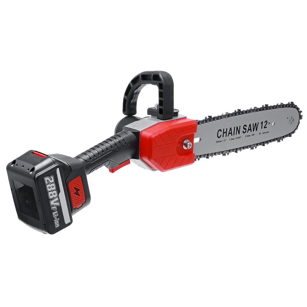12 Inches Electric Saw Chainsaw with 2x15000mAh Battery Brushless Motor Rechargeable Wood Cutter For Battery 288VF