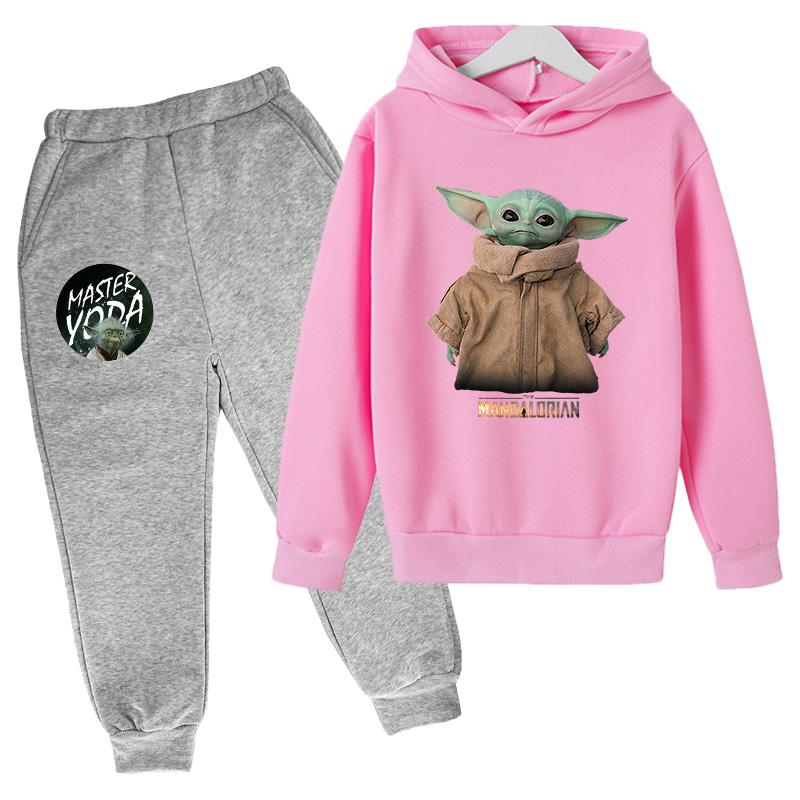 

Дитячий набір худі Мандалорець Хлопчики Смішний Осінній Дитячий милий Худі Топ + Довгі Штани 2 шт. Костюм Дитячий одяг 5T зелений