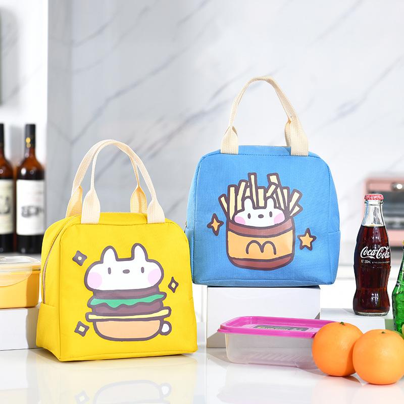 Přenosná Izolovaná Termální Pikniková Taška na Jídlo na Oběd Box Kreslená Taška Tote Jídlo Čerstvé Chladicí Tašky Pouzdro pro Ženy Dívky Děti Děti Dárek
