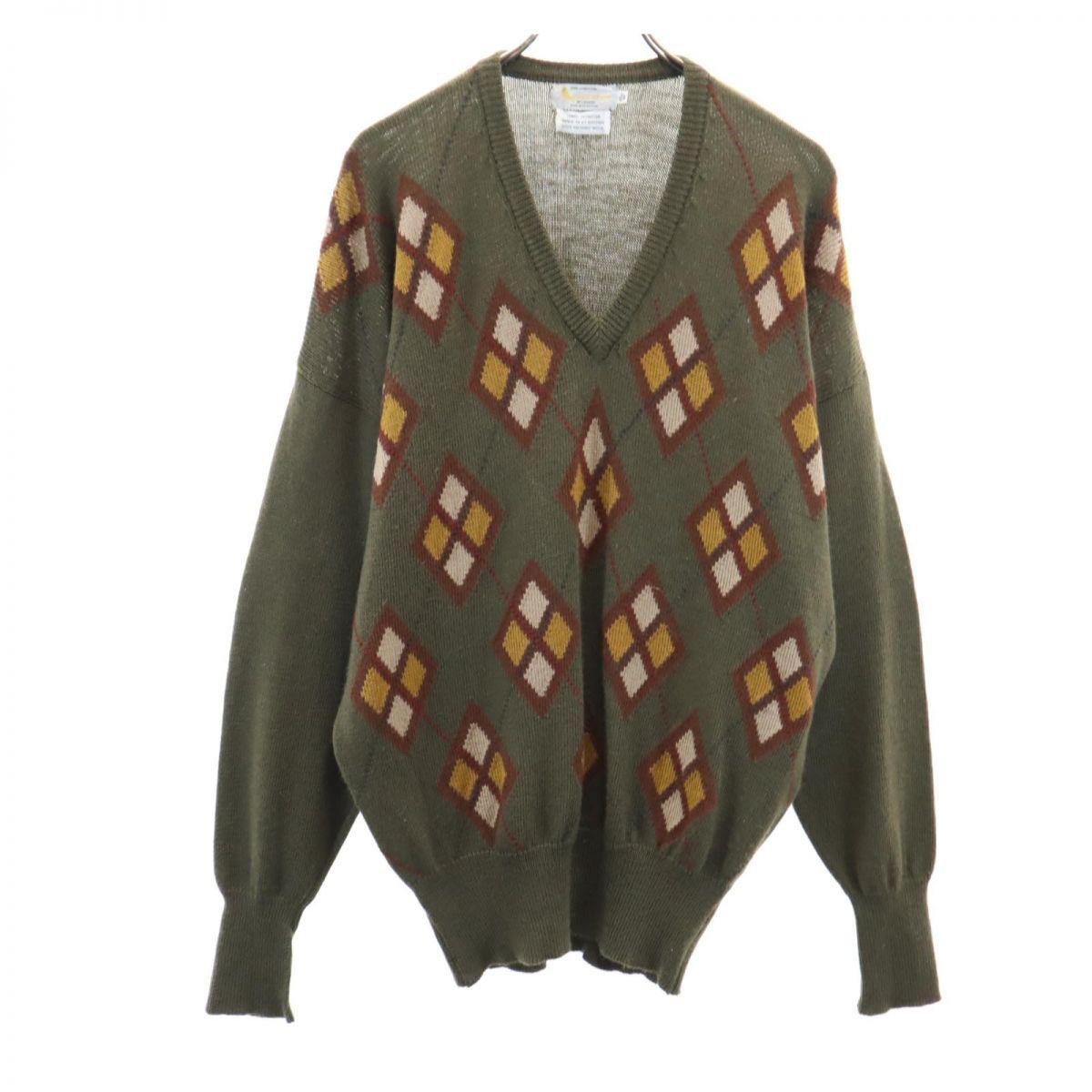 

Aquascutum 80s Wool Vintage Overall handle Long sleeve sweater Men s Used