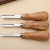 Fenrry 4/6/8/10mm Leather Edge Beveler Tool French Skiver Wide Mouth Leather Edge Bevelers Skiving Trimmer Crafting Tools
