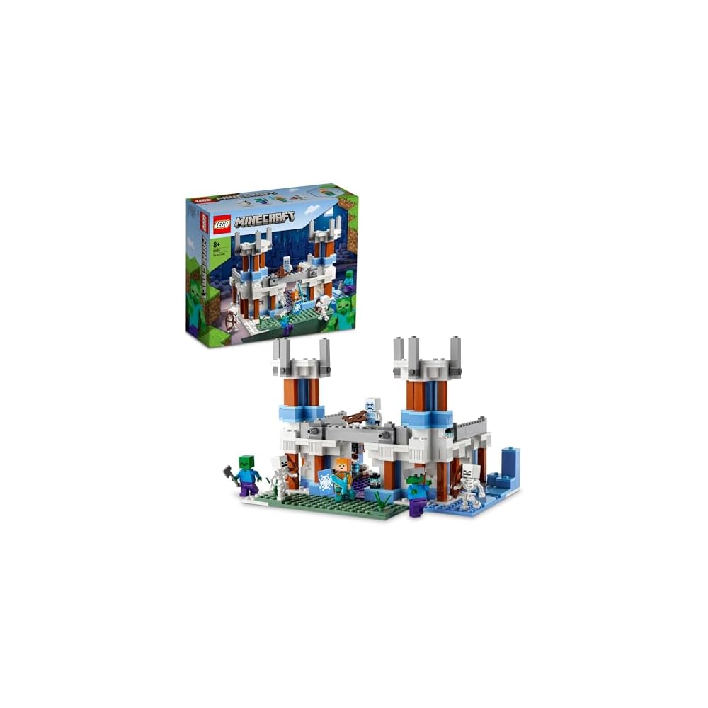 LEGO Minecraft Ice Castle Gift Set 21186 Building Blocks Toy for Kids Age 8 and Up