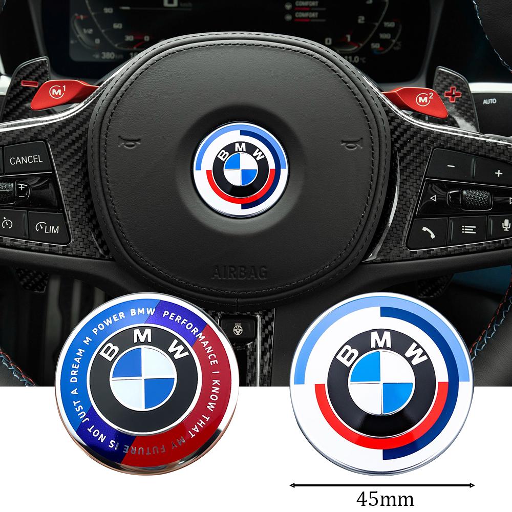 3Pcs ABS 74mm/82mm/45mm 50th anniversary car Front Hood Emblem Trunk Rear badge steering wheel cover for mini BMW accessories CVB2JUYFT2