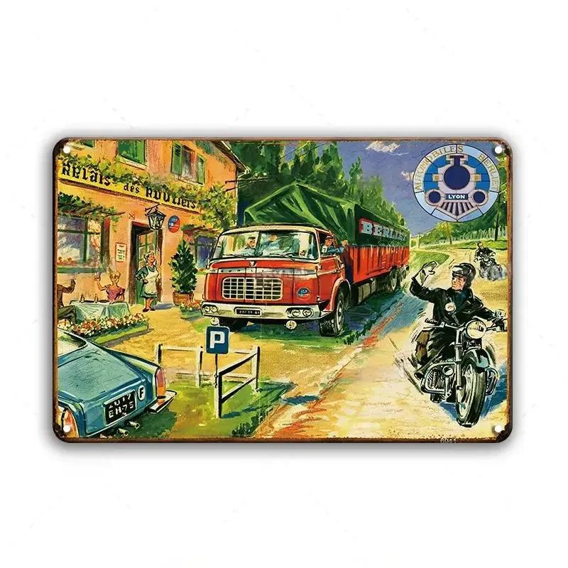 Vintage Motocykl Dekorativní Kovová Deska Plakát Rezavá Ošuntělá Plechová Značka Garáž Bar Nástěnná Dekorace Řemesla Plaketa Plechové Značky