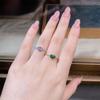 S925 Sterling Silver Simulated Diamond Sugar Cube Ring - Minimalist Luxury for Women