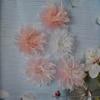 Ostrich Feather Beaded Crystal Organza Flower Headwear Brooch