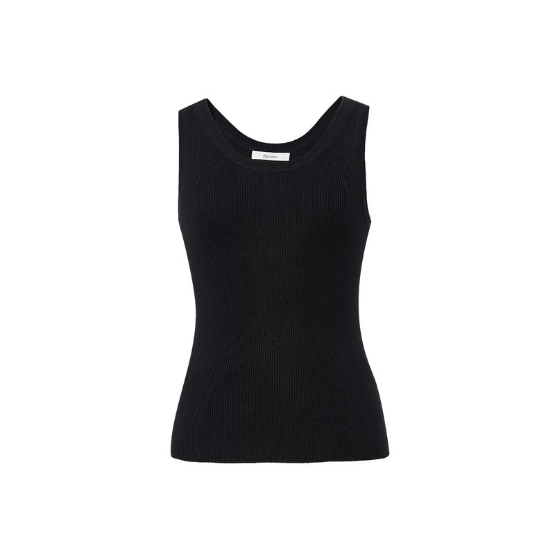 

Blacknini Fourth Anniversary (Three Colors) Silk Cashmere Conseini Silk Cashmere U Collar Knitted Bottoming Vest Black (85 Mulberry Silk 15 Cashmere) M