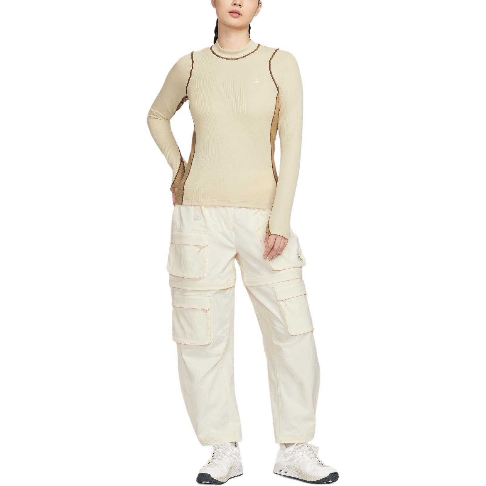 

New Nike ACG T Shirts Women s Light Khaki/Umbrellum Beige/Moss Wood Brown/Summit White HV1103-229 S