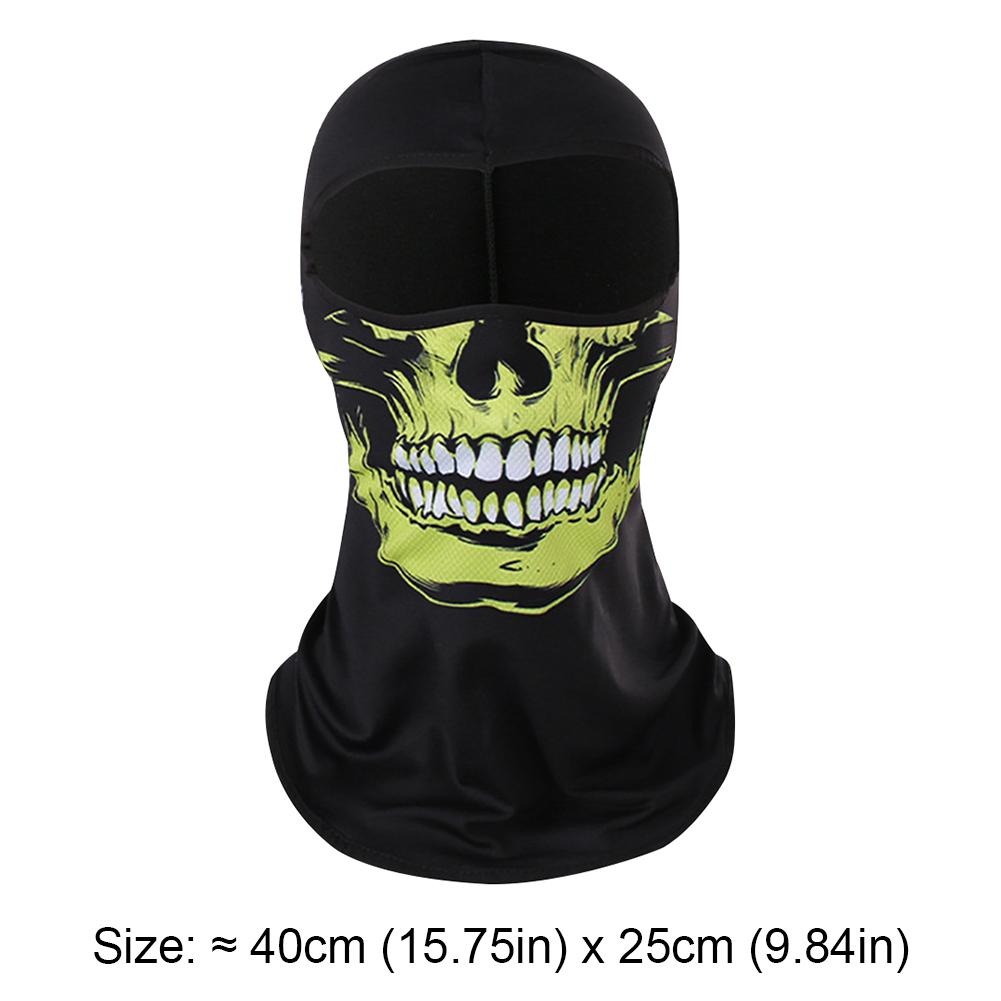 Pasamontañas de Algodón Unisex Máscara Facial Fantasma Máscara de Calavera Esqueleto Aterradora Cara Completa para Exteriores Motocicleta Senderismo Cosplay Suministros para Fiestas