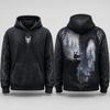 Felpa con Cappuccio Uomo Stampa 3D Guerriero Cornuto Dark Fantasy Poliestere Pullover Manica Lunga Casual Streetwear Felpa Unisex