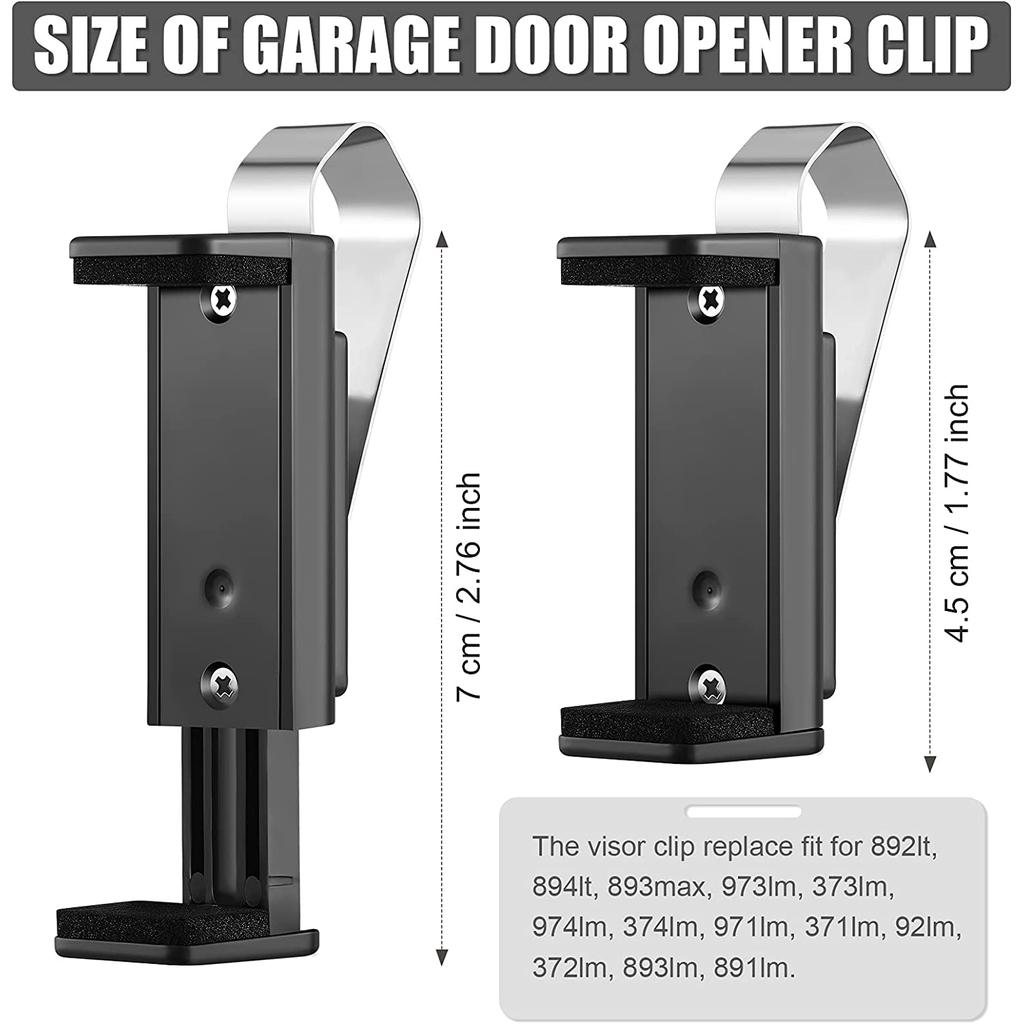 Garage Door Opener Clip Universal Car Garage Remote Visor Clip Compatible With Liftmaster, Sears And Chamberlain