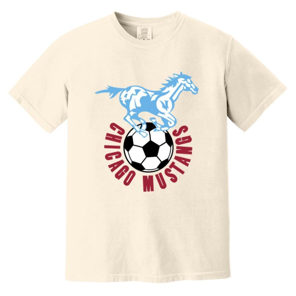 Chicago Mustangs T-shirt Heavyweight | NASL Soccer Team