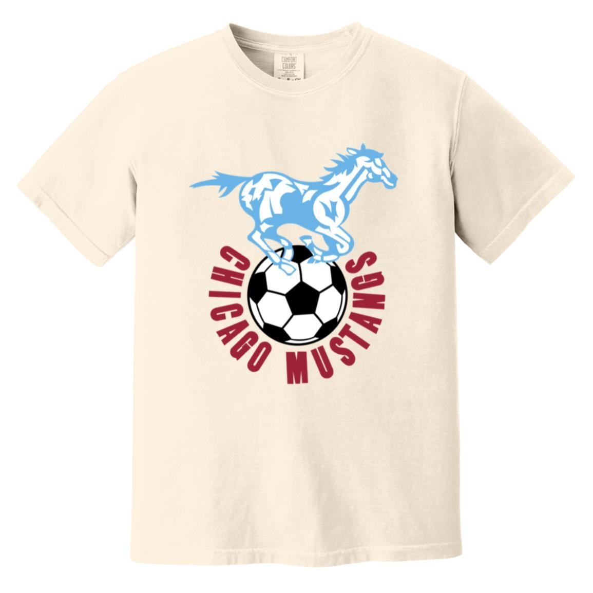 Chicago Mustangs T-shirt Heavyweight | NASL Soccer Team 4XL