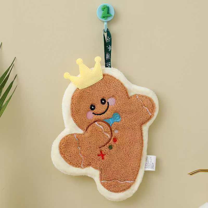 Coral Fleece Christmas Hand Towel Microfiber Cloth Absorbent Quick-Drying for Bathroom Kitchen Cleaning Wipe Towel Tools